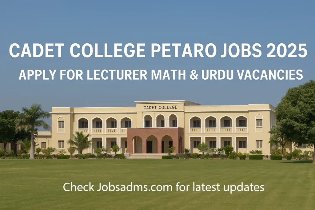 Cadet College Petaro Jobs