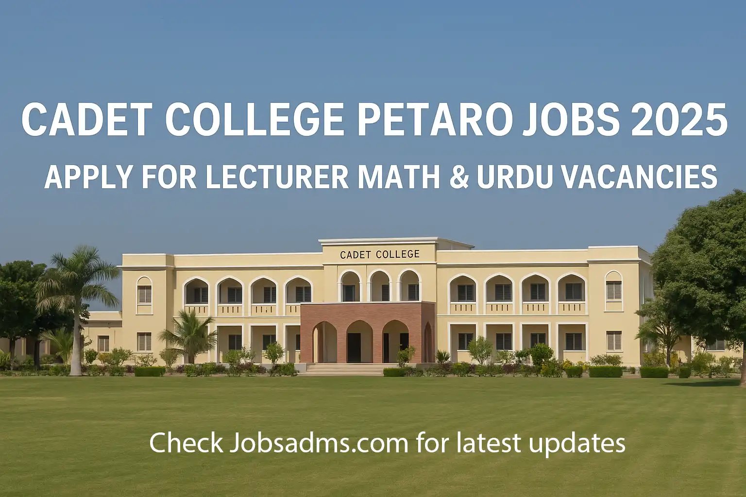 Cadet College Petaro Jobs